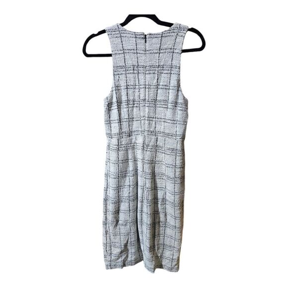 BANANA REPUBLIC Textured Window Pane Dress - Size 0 - Picture 2 of 9